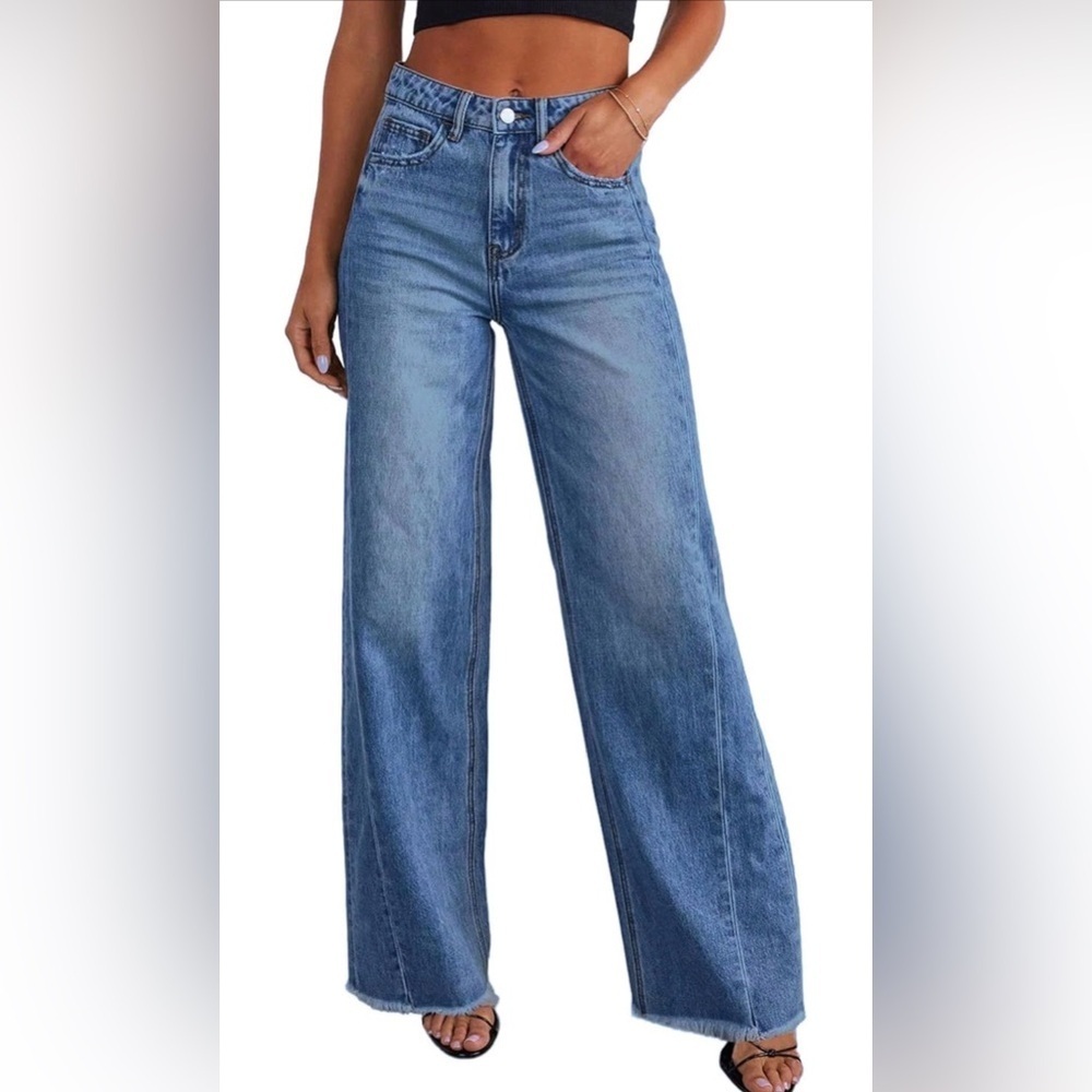 🆕Classic Blue Wide-Leg Jeans